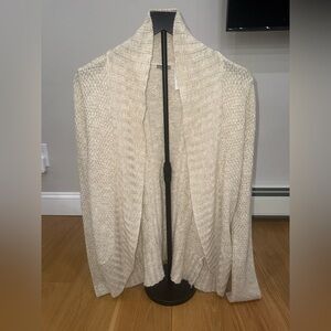 Charlotte Russe Cream Open-Front Cardigan